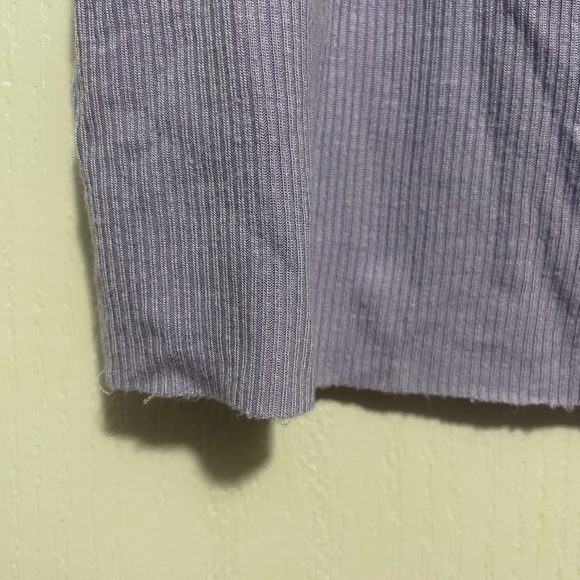 3 for $10 | Purple American Eagle Laced-trimmed Strap Rib Tank Top - Picture 4 of 5